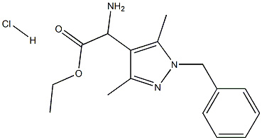 ETHYL AMINO(1-BENZYL-3,5-DIMETHYL-1H-PYRAZOL-4-YL)ACETATE HYDROCHLORIDE 结构式