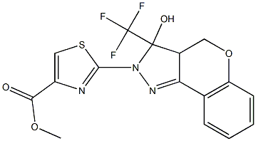 METHYL 2-[3-HYDROXY-3-(TRIFLUOROMETHYL)-3A,4-DIHYDROCHROMENO[4,3-C]PYRAZOL-2(3H)-YL]-1,3-THIAZOLE-4-CARBOXYLATE 结构式