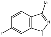 3-溴-6-碘-2H-吲唑 结构式