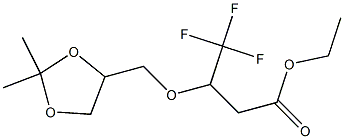 3-(2,2-DIMETHYL-[1,3]DIOXOLAN-4-YLMETHOXY)-4,4,4-TRIFLUORO-BUTYRIC ACID ETHYL ESTER 结构式