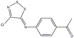 1-(4-([(5Z)-4-CHLORO-5H-1,2,3-DITHIAZOL-5-YLIDENE]AMINO)PHENYL)ETHANONE 结构式