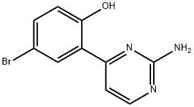 2-(2-氨基嘧啶-4-基)-4-溴苯酚 结构式