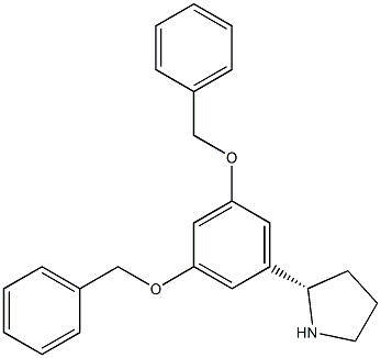 1-((2S)PYRROLIDIN-2-YL)-3,5-BIS(PHENYLMETHOXY)BENZENE 结构式