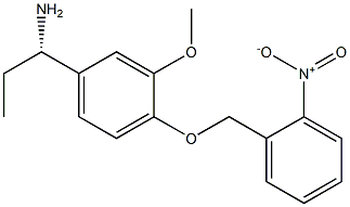 (1S)-1-(3-METHOXY-4-[(2-NITROPHENYL)METHOXY]PHENYL)PROPYLAMINE 结构式