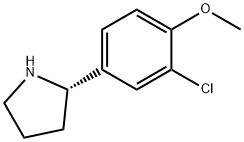 4-((2S)PYRROLIDIN-2-YL)-2-CHLORO-1-METHOXYBENZENE 结构式