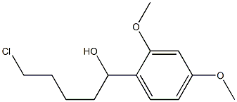 5-CHLORO-1-(2,4-DIMETHOXYPHENYL)-1-PENTANOL 结构式