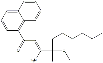 3-AMINO-4-METHOXY-4-METHYL-1-NAPHTHALEN-1-YL-DEC-2-EN-1-ONE 结构式
