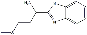 1-(1,3-Benzothiazol-2-yl)-3-(methylthio)propan-1-amine 结构式