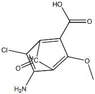 2-METHOXY-4-AMINO-5-CHLOROBENZOIC ACID, [CARBONYL-14C]- 结构式