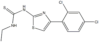 N-[4-(2,4-DICHLOROPHENYL)-1,3-THIAZOL-2-YL]-N'-ETHYLTHIOUREA 结构式