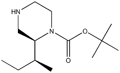 (S)-1N-BOC-2-(S-1-METHYLPROPYL)PIPERAZINE 结构式