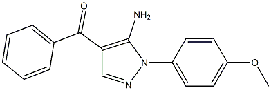 (5-Amino-1-(4-methoxyphenyl)-1H-pyrazol-4-yl)(phenyl)methanone 结构式