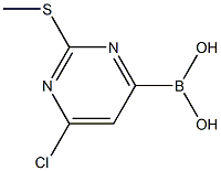 2-METHYLTHIO-6-CHLOROPYRIMIDINE-4-BORONIC ACID 结构式