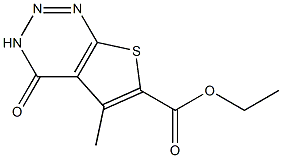 Ethyl 5-methyl-4-oxo-3,4-dihydrothieno[2,3-d][1,2,3]triazine-6-carboxylate 结构式