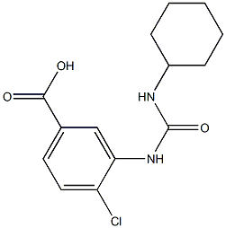 4-CHLORO-3-[[(CYCLOHEXYLAMINO)CARBONYL]AMINO]BENZOIC ACID 结构式