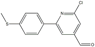 2-CHLORO-6-(4-(METHYLTHIO)PHENYL)PYRIDINE-4-CARBALDEHYDE 结构式