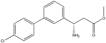 METHYL (3S)-3-AMINO-3-[3-(4-CHLOROPHENYL)PHENYL]PROPANOATE 结构式