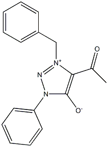 4-ACETYL-3-BENZYL-1-PHENYL-1H-1,2,3-TRIAZOL-3-IUM-5-OLATE 结构式