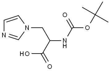 2-((叔丁氧羰基)氨基)-3-(1H-咪唑-1-基)丙酸 结构式