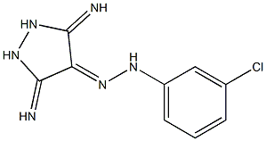 3,5-DIIMINOPYRAZOLIDIN-4-ONE (3-CHLOROPHENYL)HYDRAZONE 结构式
