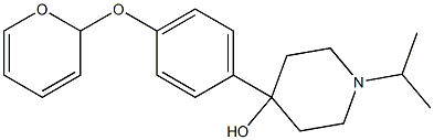 4-HYDROXY-4-[4-(2-TETRAHYDRO-2H-PYRANOXY)PHENYL]-1-ISOPROPYLPIPERIDINE 结构式