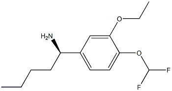 (1R)-1-[4-(DIFLUOROMETHOXY)-3-ETHOXYPHENYL]PENTYLAMINE 结构式