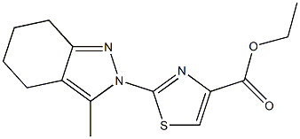 ETHYL 2-(3-METHYL-4,5,6,7-TETRAHYDRO-2H-INDAZOL-2-YL)-1,3-THIAZOLE-4-CARBOXYLATE 结构式