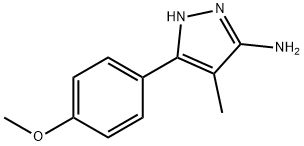 3-(4-甲氧基苯基)-4-甲基-1H-吡唑-5-胺 结构式