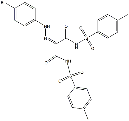 2-(2-(4-BROMOPHENYL)HYDRAZONO)-N1,N3-BIS(P-TOLYLSULFONYL)MALONAMIDE 结构式