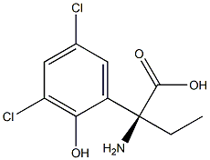 (2S)-2-AMINO-2-(3,5-DICHLORO-2-HYDROXYPHENYL)BUTANOIC ACID 结构式