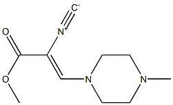 METHYL-3-(N-METHYLPIPERAZINO)-2-ISOCYANO-ACRYLATE 结构式