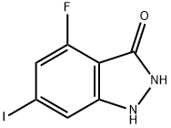 4-FLUORO-3-HYDROXY-6-IODOINDAZOLE 结构式