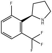 (2R)-2-[6-FLUORO-2-(TRIFLUOROMETHYL)PHENYL]PYRROLIDINE 结构式