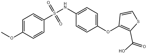 3-(4-([(4-METHOXYPHENYL)SULFONYL]AMINO)PHENOXY)-2-THIOPHENECARBOXYLIC ACID 结构式