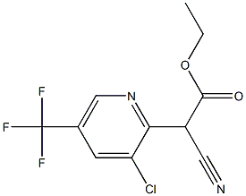 ETHYL [3-CHLORO-5-(TRIFLUOROMETHYL)PYRIDIN-2-YL](CYANO)ACETATE 结构式