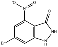 6-BROMO-3-HYDROXY-4-NITRO (1H)INDAZOLE 结构式