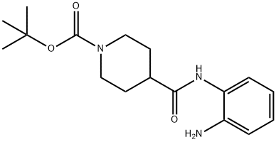 4-(2-氨基苯基氨基甲酰基)哌啶-1-羧酸叔丁酯 结构式