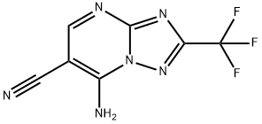 7-氨基-2-(三氟甲基)[1,2,4]三唑并[1,5-A]嘧啶-6-甲腈 结构式