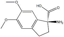 (1S)-1-Amino-5,6-dimethoxyindanecarboxylic acid 结构式