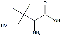 2-Amino-3,3-dimethyl-4-hydroxy-butyric acid 结构式