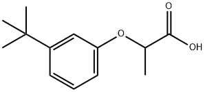 2-(3-叔-丁基苯氧基)丙酸 结构式