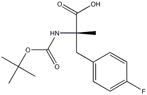 BOC-ALPHA-甲基-L-4-氟苯丙氨酸 结构式