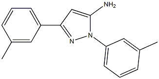 1,3-BIS(3-METHYLPHENYL)-1H-PYRAZOL-5-AMINE 结构式