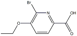 6-BROMO-5-ETHOXY-2-PYRIDINECARBOXYLIC ACID 结构式
