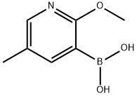 2 - 甲氧基-5 - 甲基吡啶-3 - 硼酸 结构式