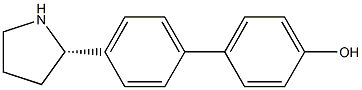 4-[4-((2S)PYRROLIDIN-2-YL)PHENYL]PHENOL 结构式