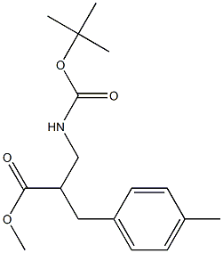 2-(TERT-BUTOXYCARBONYLAMINO-METHYL)-3-P-TOLYL-PROPIONIC ACID METHYL ESTER 结构式