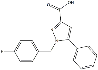 1-(4-FLUOROBENZYL)-5-PHENYL-1H-PYRAZOLE-3-CARBOXYLIC ACID 结构式