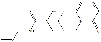 N-ALLYL-6-OXO-7,11-DIAZATRICYCLO[7.3.1.0~2,7~]TRIDECA-2,4-DIENE-11-CARBOTHIOAMIDE 结构式