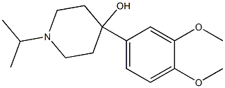 4-(3,4-DIMETHOXYPHENYL)-4-HYDROXY-1-ISOPROPYLPIPERIDINE 结构式